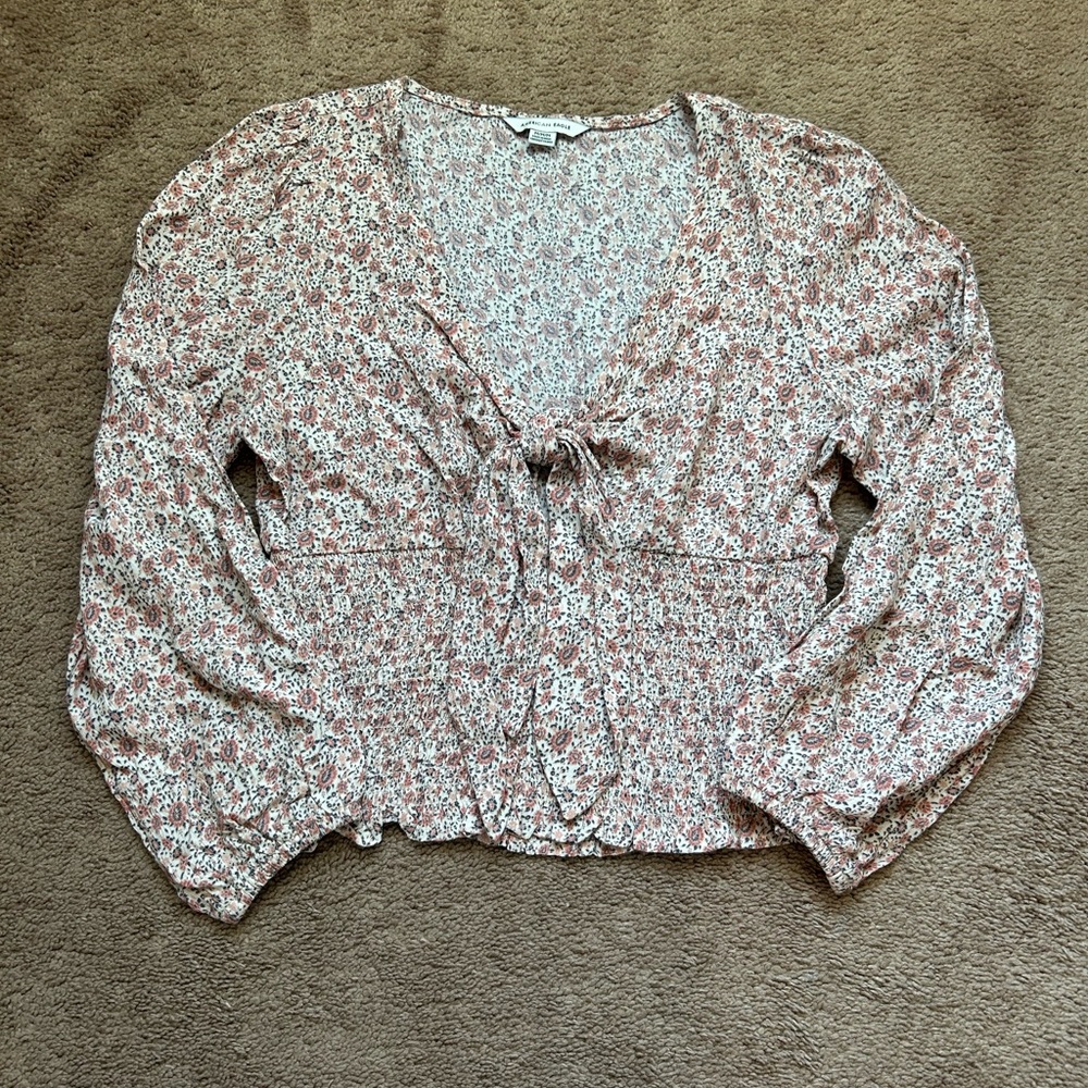 American Eagle Floral Blouse